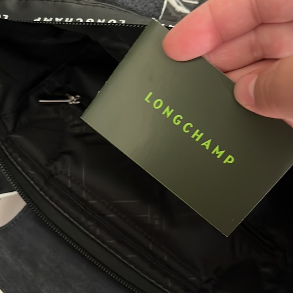 NEW LONGCHAMP Small Le Pliage Tote Black White - Picture 16 of 16